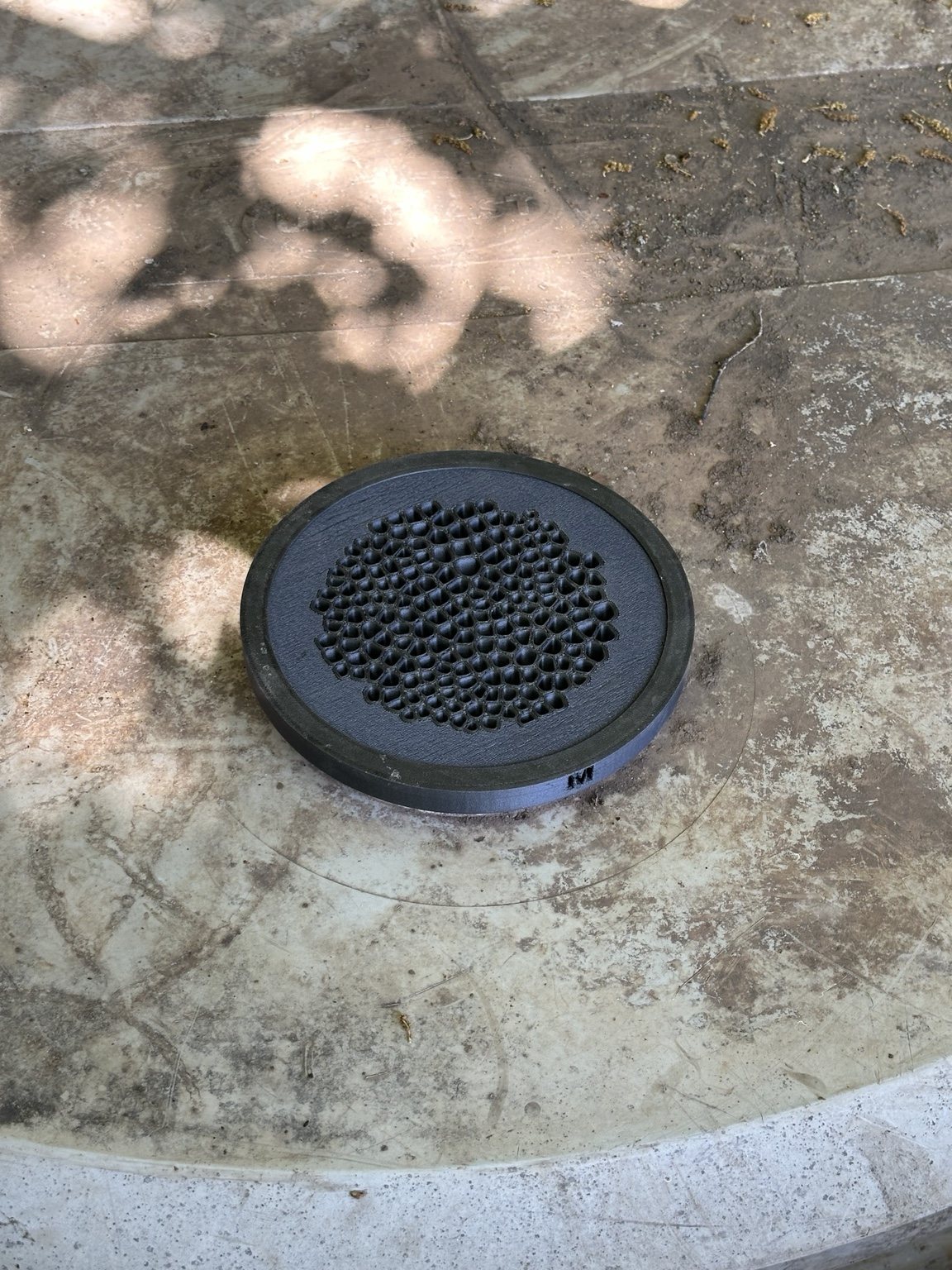 Rejilla impresa instalada